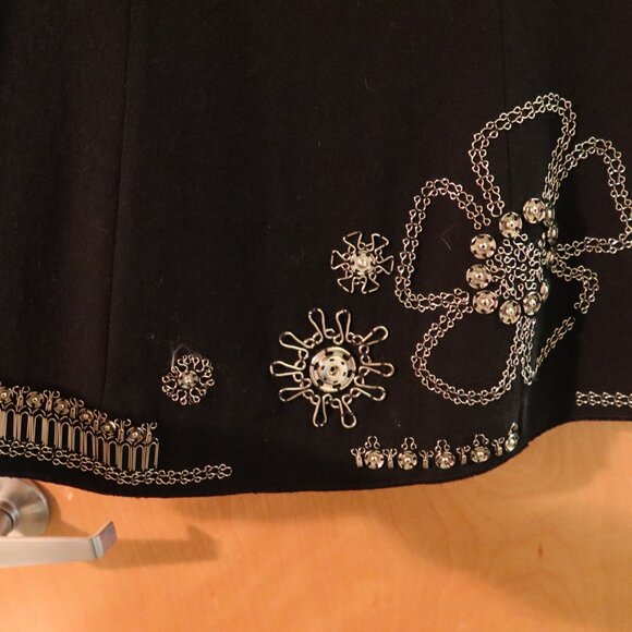 $1200 Moschino Cheap and Chic dress black with silver fit n flare size US 6/S - Picture 6 of 14